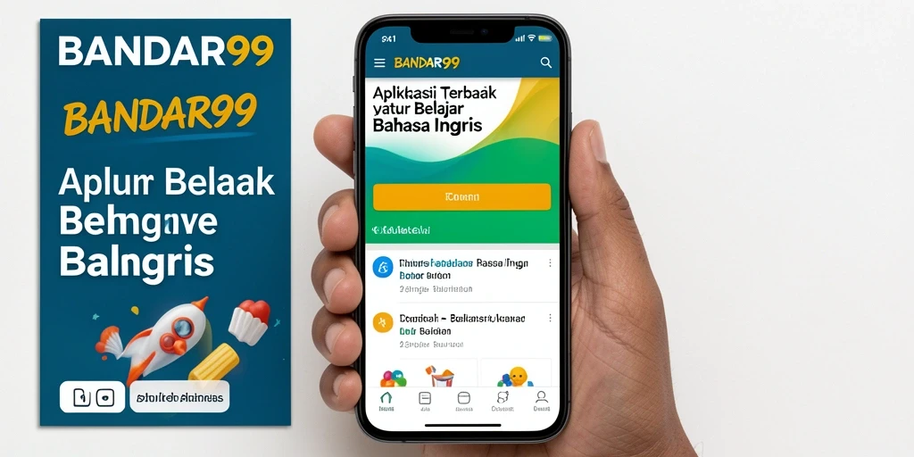Tampilan antarmuka aplikasi BANDAR99 yang menarik untuk belajar Bahasa Inggris.