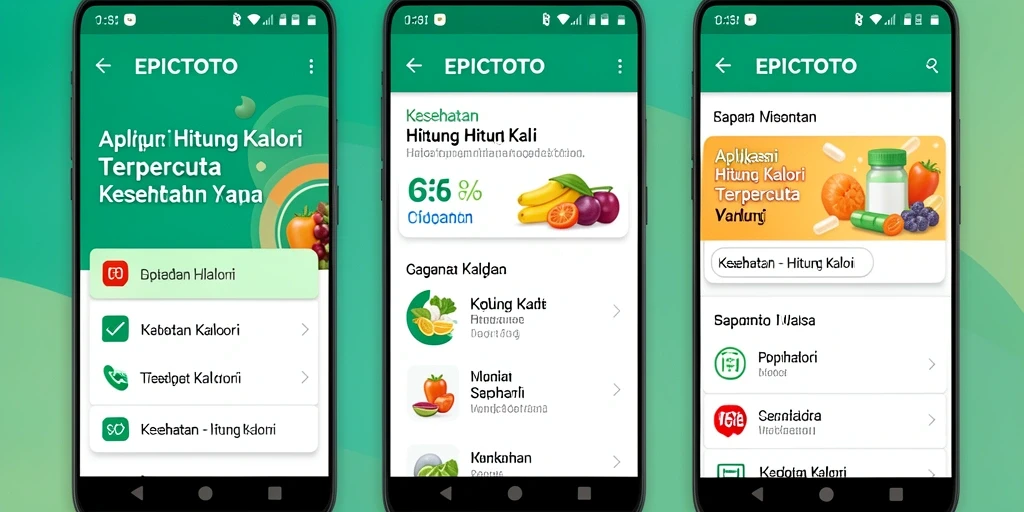 Tampilan antarmuka EPICTOTO yang sederhana dan informatif untuk menghitung kalori.