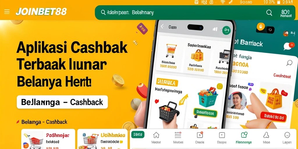 Tampilan antarmuka aplikasi JOINBET88 dengan fitur cashback yang memudahkan.