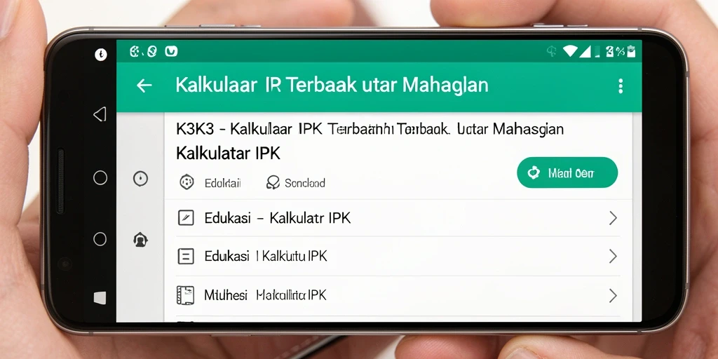 Tampilan antarmuka K3K3 untuk Kalkulator IPK yang sederhana dan informatif.