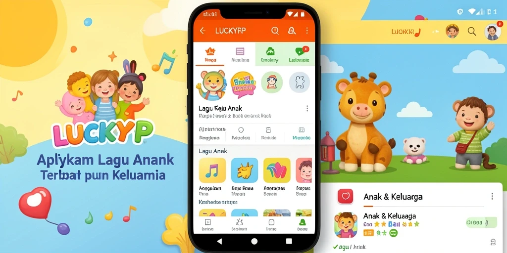 Antarmuka LUCKYRP yang menarik untuk anak-anak.