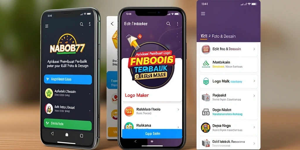Tampilan antarmuka NABOB77 dengan fitur lengkap untuk desain logo.
