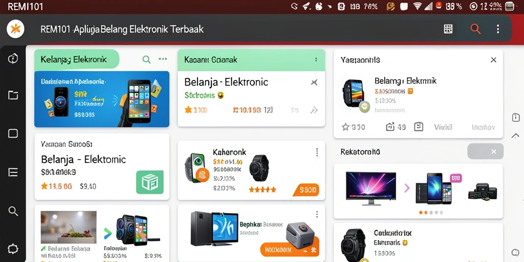 Antarmuka aplikasi REMI101 yang menarik dan mudah digunakan.