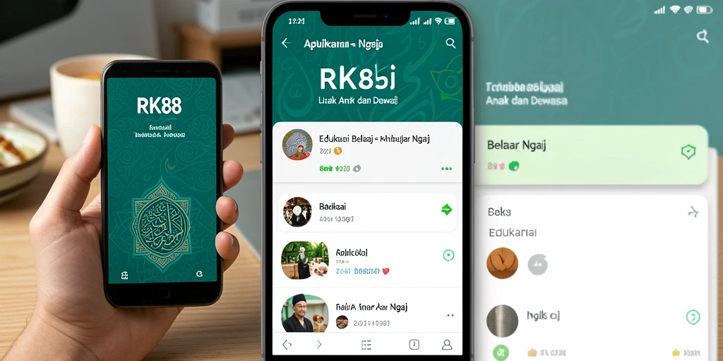Antarmuka RK88 yang menarik dan fungsional untuk belajar ngaji.